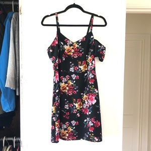 EXPRESS | Floral Cold Shoulder Dress